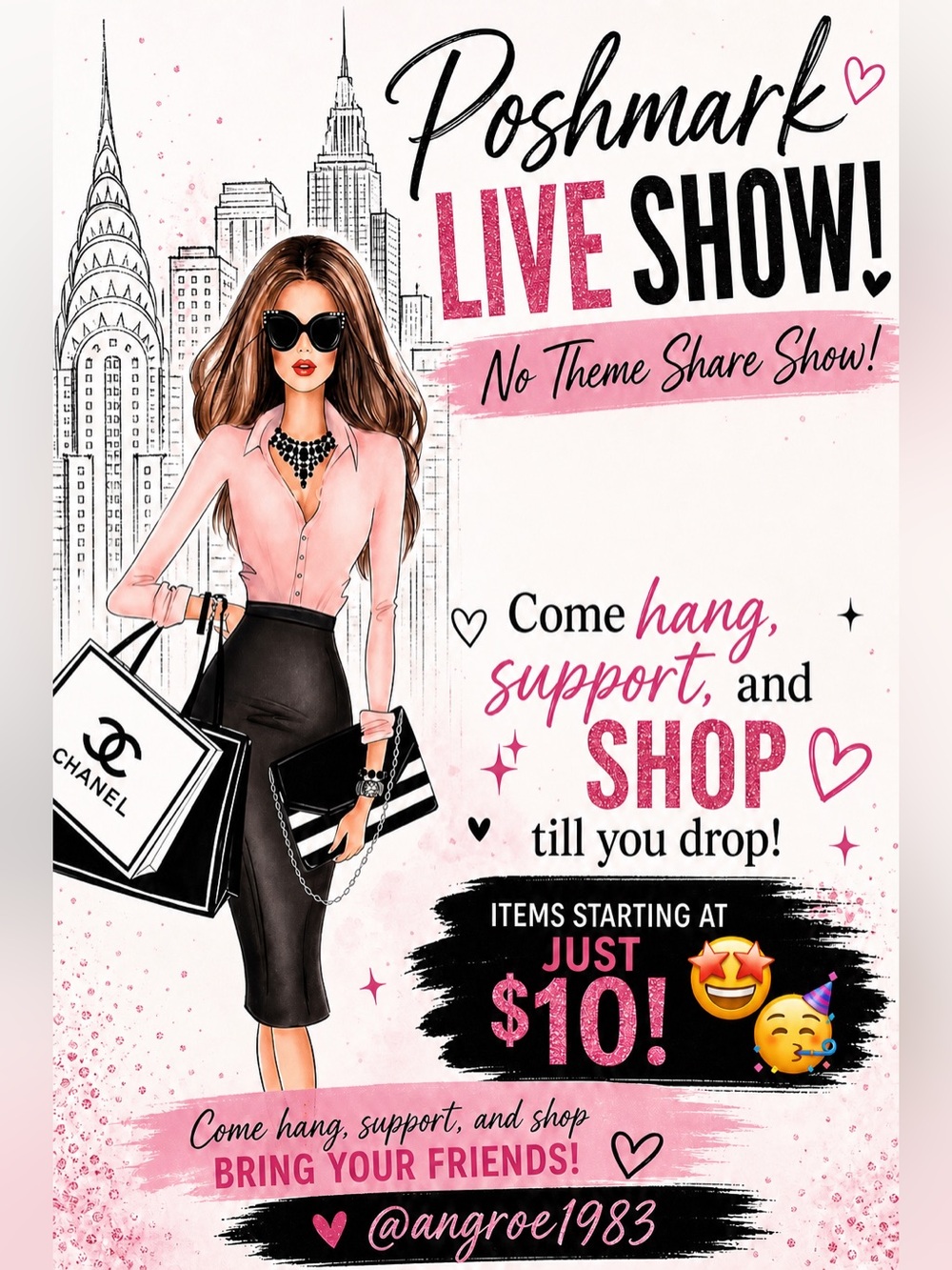 Please like and share my flyer if you would like to be notified when I go live!